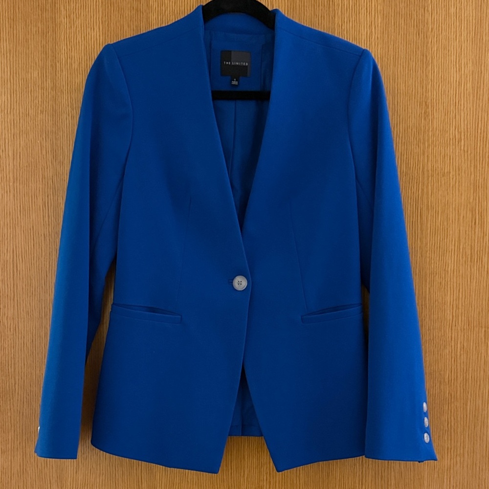 The Limited Cobalt Blue Blazer Size Small Single Button